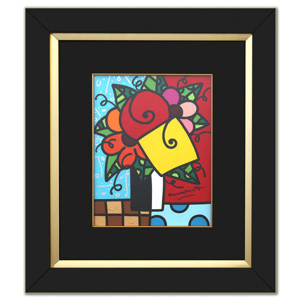 Romero Britto- Original on Gesso Board, Acrylic, Oil Pen "Happy Time"