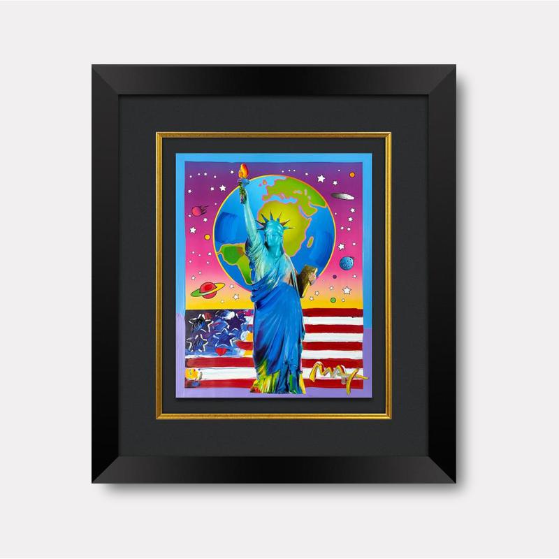 Liberty with Earth & Flag - Gol Art