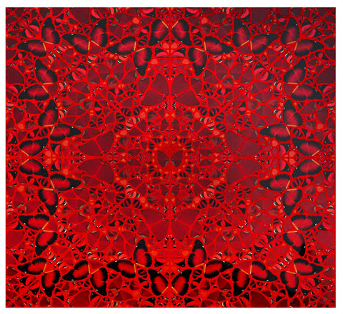 Damien Hirst- Laminated Giclee print on aluminium composite, screen printed with glitter "H10-2 Nūr Jahān"