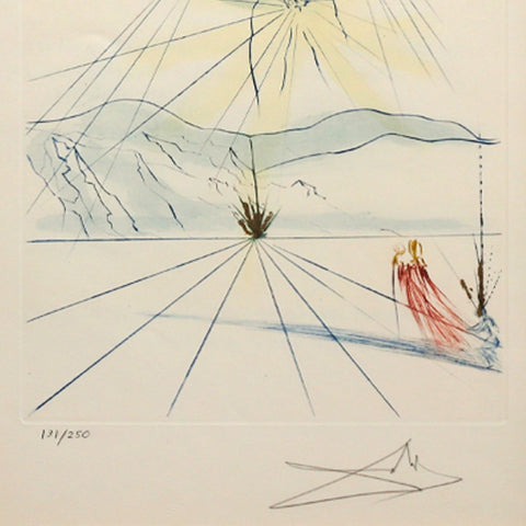 Salvador Dali - "The Bridegroom Leaps from Song of Songs of Solomon portfolio" - 2