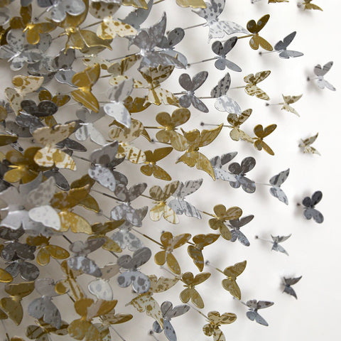 Patricia Govezensky- Original 3D Metal Art on Wood "Celestial Bloom" -7