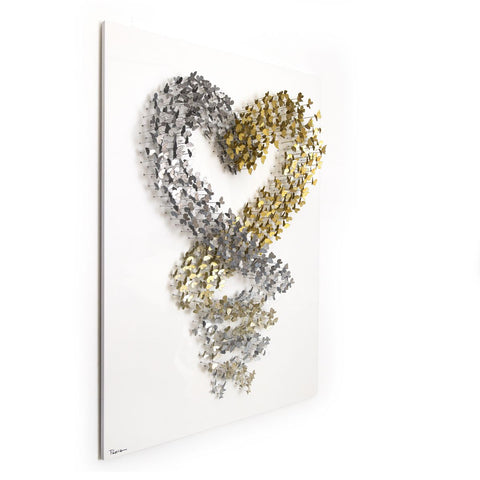 Patricia Govezensky- Original 3D Metal Art on Wood "Synergy" -2