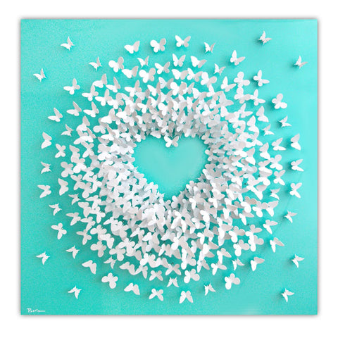 Patricia Govezensky- Original 3D Metal Art on Wood "Pulse"