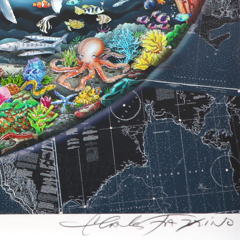 Charles Fazzino- 3D Construction Silkscreen Serigraph "Our Oceans… The Tides of Life" -2