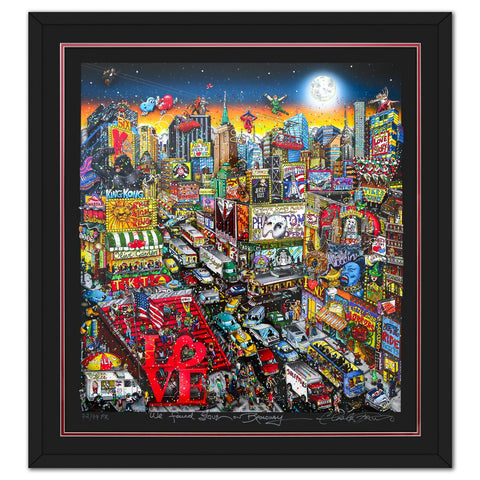 Charles Fazzino- 3D Construction Silkscreen Serigraph "We Found Love on Broadway"