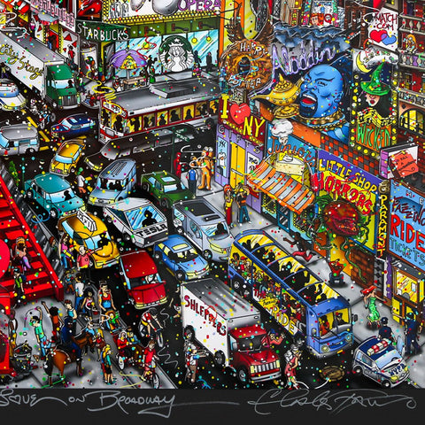 Charles Fazzino- 3D Construction Silkscreen Serigraph "We Found Love on Broadway" -2