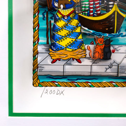 Charles Fazzino- 3D Construction Silkscreen Serigraph "Colorful Carnival in Venice" -2