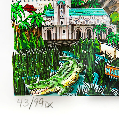 Charles Fazzino- 3D Construction Silkscreen Serigraph "Exploring Our World… The Wonders of Europe" -3