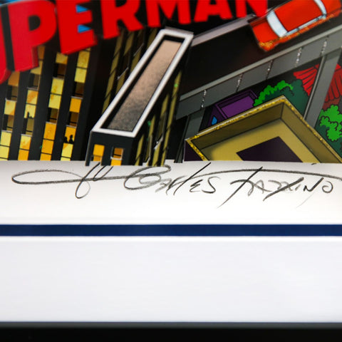 Charles Fazzino- 3D Construction Silkscreen Serigraph "It’s A Bird …It’s A Plane…It’s Superman" -2