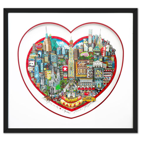 Charles Fazzino- 3D Construction Silkscreen Serigraph "You’re in the Heart of Manhattan"