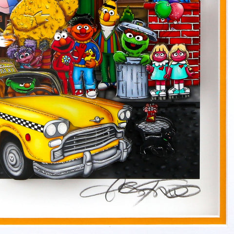 Charles Fazzino- 3D Construction Silkscreen Serigraph "Sunny Day… Sesame Street" -2