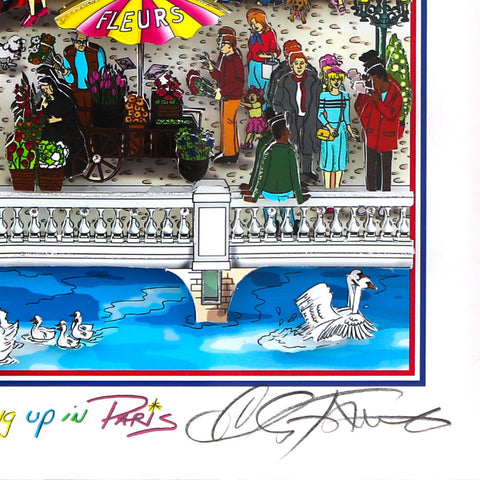 Charles Fazzino- 3D Construction Silkscreen Serigraph "Waking Up in Paris" -2
