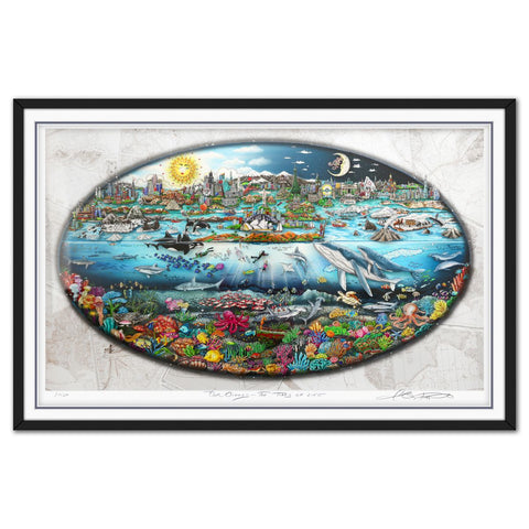 Charles Fazzino- 3D Construction Silkscreen Serigraph "Our Oceans… The Tides of Life"