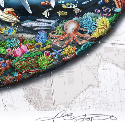 Charles Fazzino- 3D Construction Silkscreen Serigraph "Our Oceans… The Tides of Life" -2