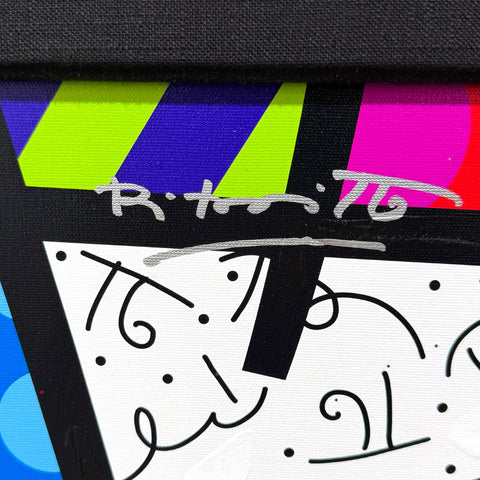 Romero Britto- Original Mixed Media on Canvas "AMERICAN ICON" -2