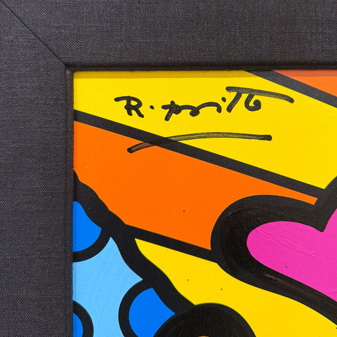 Romero Britto- Original Mixed Media on Canvas "Novo Dia" -2