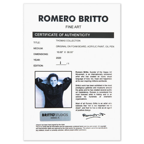 Romero Britto- Original on Foam Board, Acrylic, Oil Pen "Thomas Collection" -2