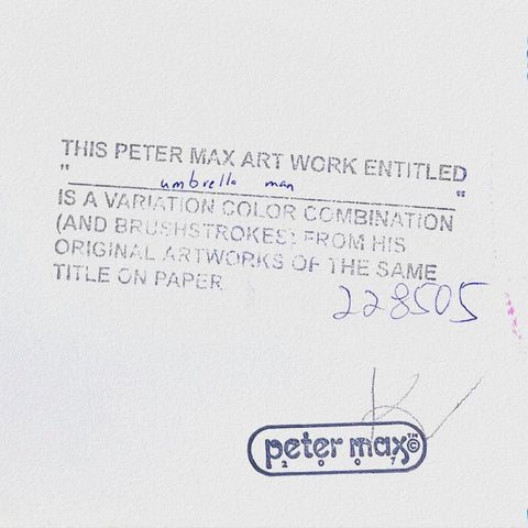 Peter Max - "Umbrella Man on Blends" - 2