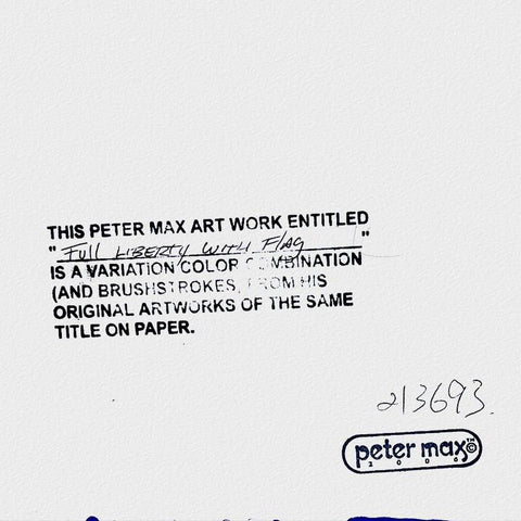 Peter Max - "Full Liberty with Flag" - 2