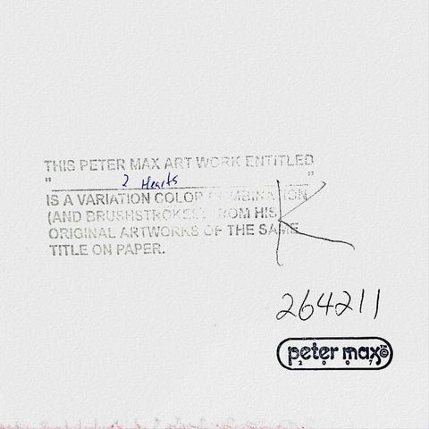 Peter Max - "2 Hearts" - 2