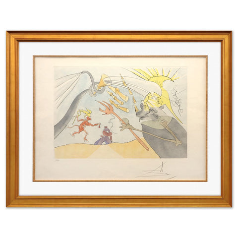 Salvador Dali - "The Elephant and Jupiter's Monkey" - 1