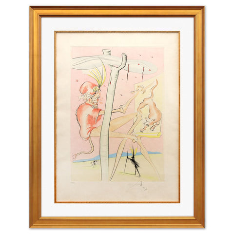 Salvador Dali - "The Monkey and the Leopard" - 1