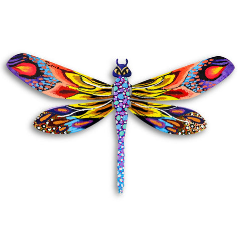 Patricia Govezensky- Original Painting on Cutout Steel "Dragonfly"