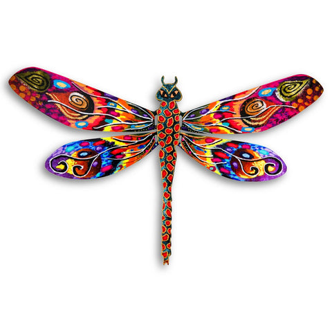Patricia Govezensky- Original Painting on Cutout Steel "Dragonfly"