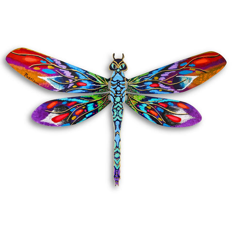 Patricia Govezensky- Original Painting on Cutout Steel "Dragonfly"