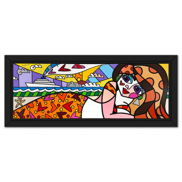 Romero Britto- Original Painting on Canvas "Please Don't Go"