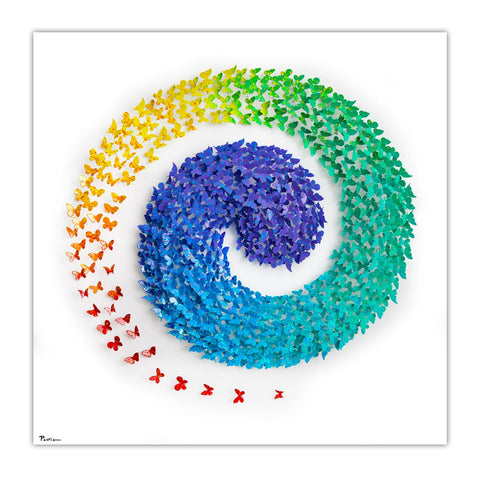 Patricia Govezensky- Original 3D Metal Art on Wood "Circle of Life"