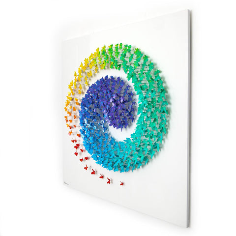 Patricia Govezensky- Original 3D Metal Art on Wood "Circle of Life" -5