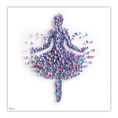 Patricia Govezensky- Original 3D Metal Art on Wood "Ballerina"