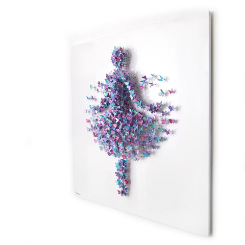 Patricia Govezensky- Original 3D Metal Art on Wood "Ballerina" -5