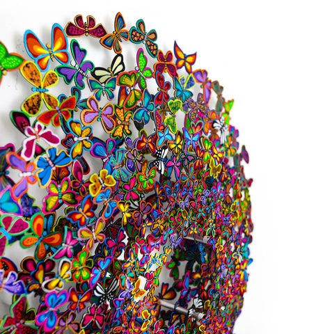 Patricia Govezensky- Original Painting on Cutout Steel "Eternal Bloom" -6