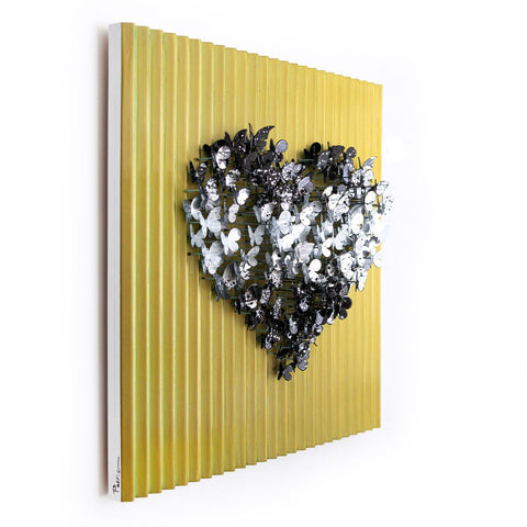 Patricia Govezensky- Original Hand-Painted KINETICFLY™ Sculpture "Flying Heart" -2