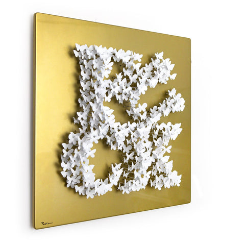 Patricia Govezensky- Original 3D Metal Art on Wood "Bold Rebellion" -2