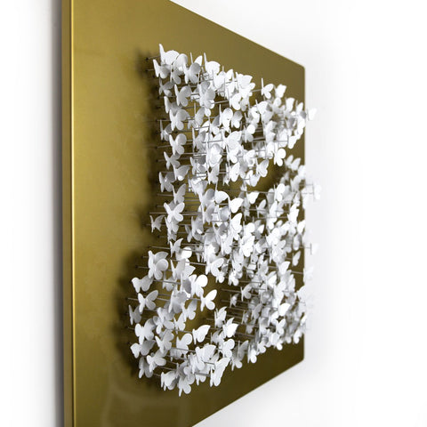Patricia Govezensky- Original 3D Metal Art on Wood "Bold Rebellion" -3