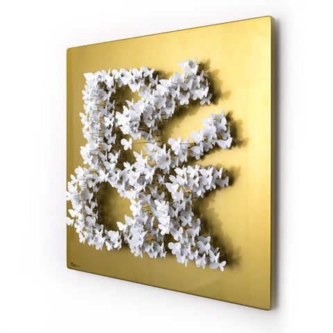 Patricia Govezensky- Original 3D Metal Art on Wood "Bold Rebellion" -4
