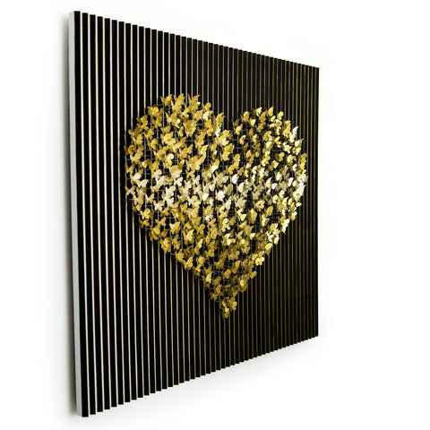 Patricia Govezensky- Original Hand-Painted KINETICFLY™ Sculpture "Flying Heart" -2