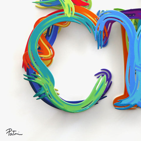 Patricia Govezensky- Three-layer cutout metal and sculpted wood mixed media "Bold Rebellion" -3