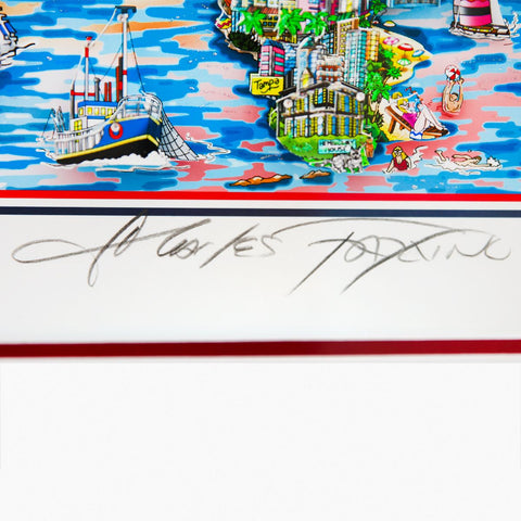Charles Fazzino- 3D Construction Silkscreen Serigraph "America 250" -3