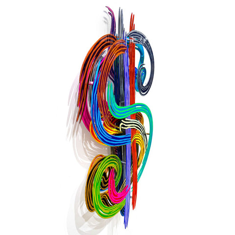 Patricia Govezensky- Original Painting on Cutout Steel "$" -2
