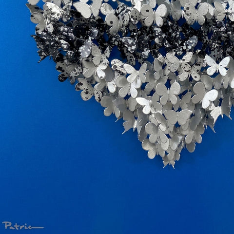 Patricia Govezensky- Original 3D Metal Art on Wood "Heart" -2