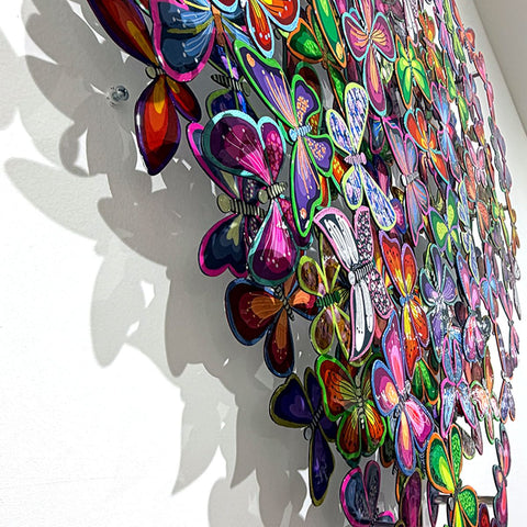 Patricia Govezensky- Original Painting on Cutout Steel "Love in Paradise" -3