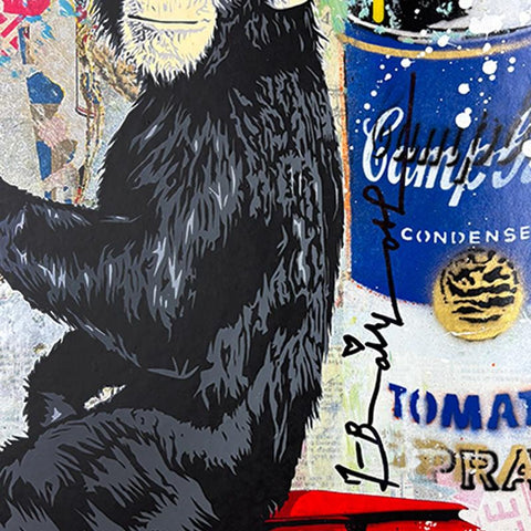 Mr. Brainwash- Mixed Media Original on Deckle Edge Paper "Everyday Life" -2