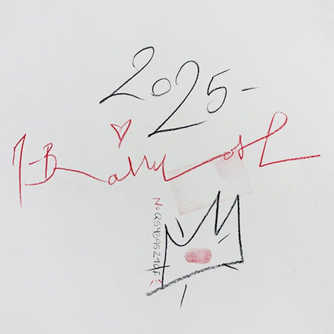 Mr. Brainwash- Mixed Media Original on Deckle Edge Paper "Work Well Together" -3
