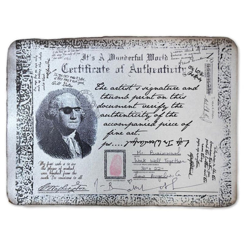 Mr. Brainwash- Mixed Media Original on Deckle Edge Paper "Work Well Together" -4