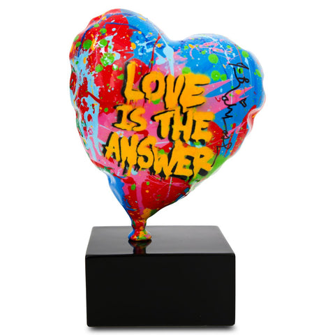 Mr. Brainwash- Stencil & Mixed Media on Painted Resin Sculpture "Mini Heart, 2026"