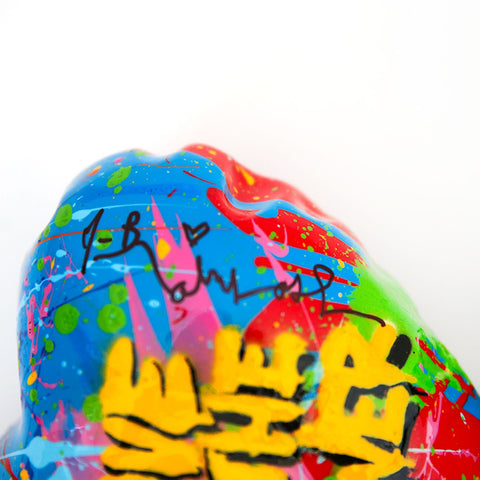 Mr. Brainwash- Stencil & Mixed Media on Painted Resin Sculpture "Mini Heart, 2026" -5